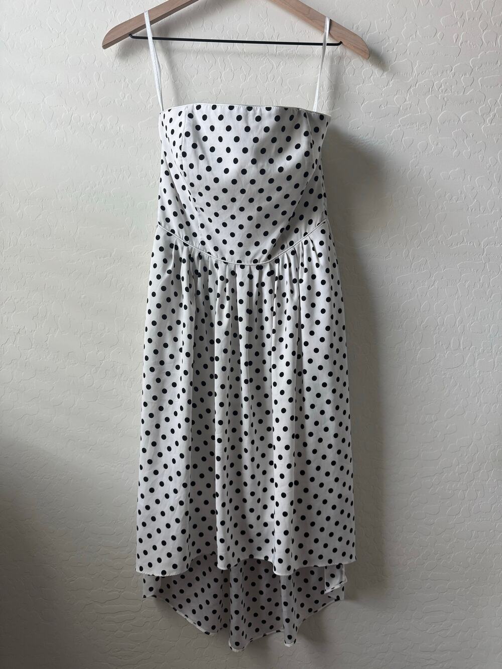 White House Black Market Polka Dot High Low Dress 2